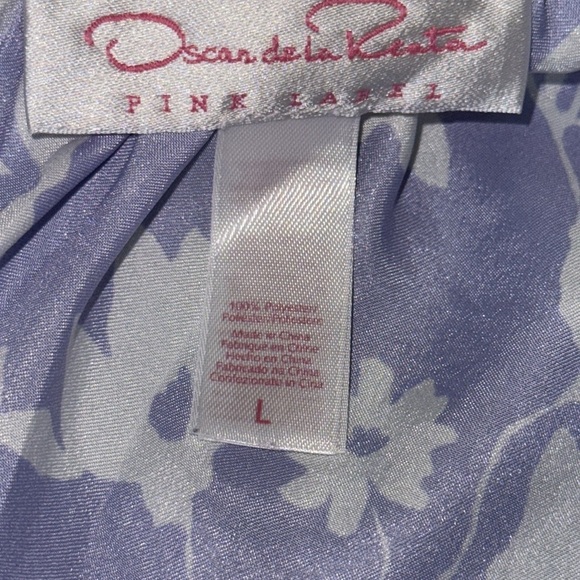 Oscar De La Renta Pink Label Vintage Lavender Soft Floral Nightgown Size Large - Picture 7 of 7